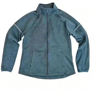 Danskin Now Long Sleeve Sweater Women's Size M (8-10) Full Zip Collared …